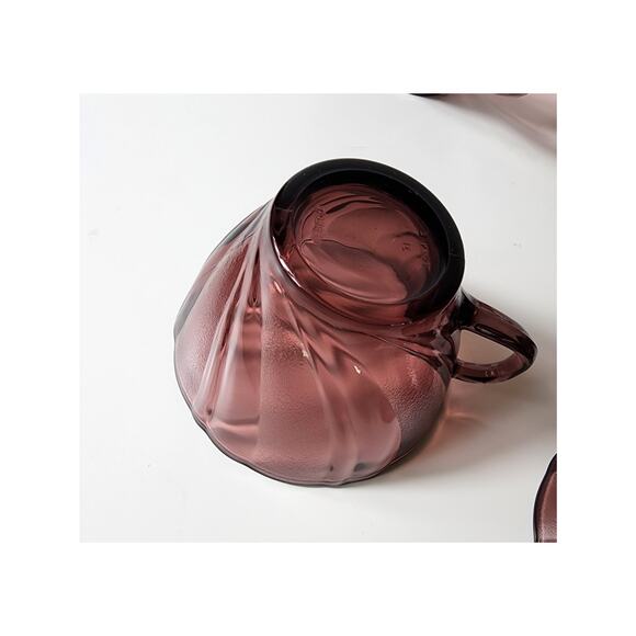 VINTAGE France Vereco Amethyst Cups - set of 6 - Picture 5 of 8